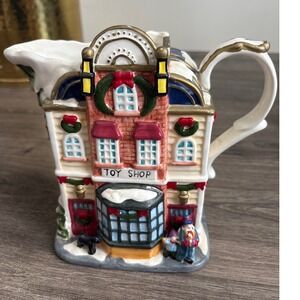 Christmas Village Toy‎ Shop Creamer Pitcher Snow Winter Holiday Decor